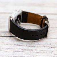 Full Grain Leather Band for Apple Watch - BLACK - saracleather