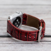 Full Grain Leather Band for Apple Watch - RED - saracleather