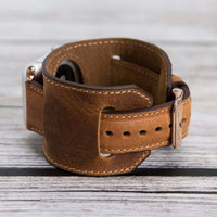 Cuff Strap: Full Grain Leather Band for Apple Watch - TAN - saracleather