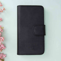 Liluri Magnetic Detachable Leather Wallet Case for iPhone 11 (6.1") - BLACK - saracleather