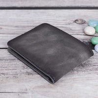 Pier Leather Men's Bifold Wallet - EFFECT GRAY - saracleather