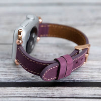 Ferro Strap - Full Grain Leather Band for Apple Watch - PURPLE - saracleather