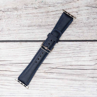 Full Grain Leather Band for Apple Watch - NAVY BLUE - saracleather