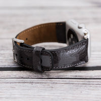 Full Grain Leather Band for Apple Watch - CAMOUFLAGE BLACK - saracleather