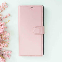 Magic Magnetic Detachable Leather Wallet Case for Samsung Galaxy Note 10 - PINK - saracleather