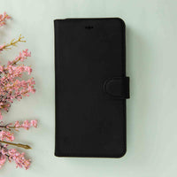 Magic Magnetic Detachable Leather Wallet Case for iPhone XS Max (6.5") - MATT BLACK - saracleather