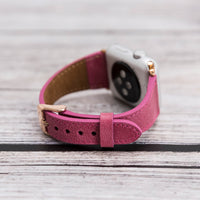Slim Strap - Full Grain Leather Band for Apple Watch 38mm / 40mm - FUCHSIA - saracleather