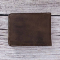 Pier Leather Men's Bifold Wallet - BROWN - saracleather