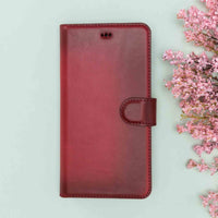 Magic Magnetic Detachable Leather Wallet Case for iPhone XS Max (6.5") - RED - saracleather