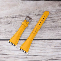 Slim Strap - Full Grain Leather Band for Apple Watch 38mm / 40mm - YELLOW - saracleather