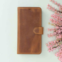 Magic Magnetic Detachable Leather Wallet Case for iPhone 11 (6.1") - TAN - saracleather