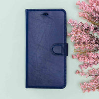 Magic Magnetic Detachable Leather Wallet Case for iPhone XS Max (6.5") - BLUE - saracleather