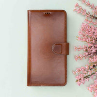 Magic Magnetic Detachable Leather Wallet Case for iPhone 11 Pro Max (6.5") - EFFECT BROWN - saracleather