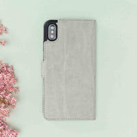 Magic Magnetic Detachable Leather Wallet Case for iPhone XS Max (6.5") - WATER GREEN - saracleather