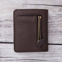 Fabio Leather Bifold Wallet - BROWN - saracleather