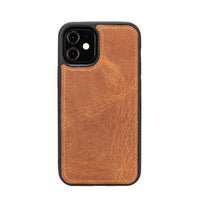 Magic Magnetic Detachable Leather Wallet Case for iPhone 12 Mini (5.4") - TAN - saracleather