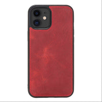 Liluri Magnetic Detachable Leather Wallet Case for iPhone 12 (6.1") - RED - saracleather
