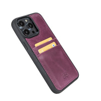 Flex Cover Leather Back Case with Card Holder for iPhone 14 Pro (6.1") - PURPLE