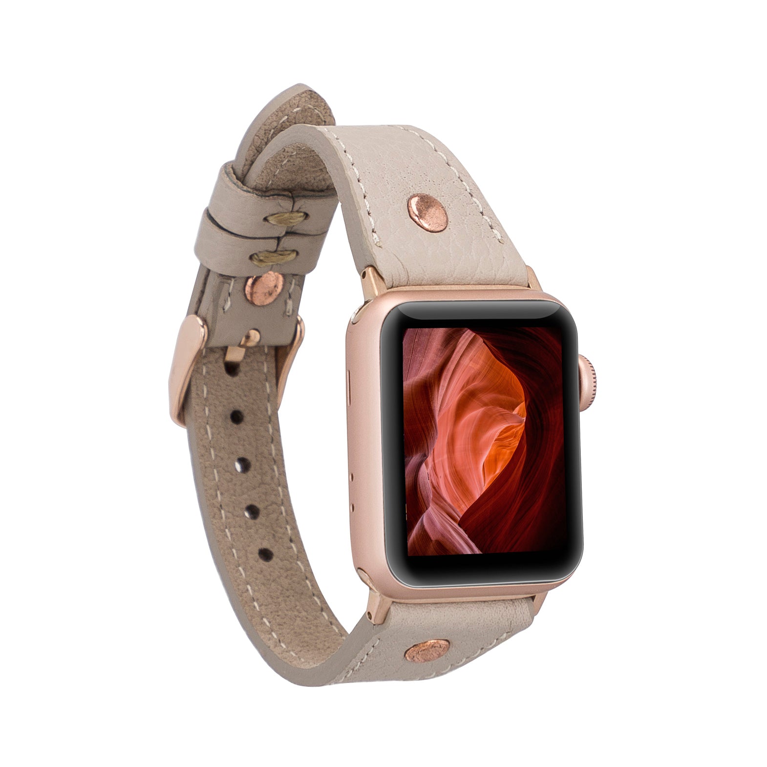 Slim Strap - Full Grain Leather Band for Apple Watch - GRAY