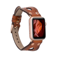 RONDA Full Grain Leather Band for Apple Watch - EFEECT BROWN