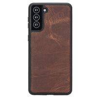 Liluri Magnetic Detachable Leather Wallet Case for Samsung Galaxy S21 Plus 5G (6.7") - BROWN - saracleather