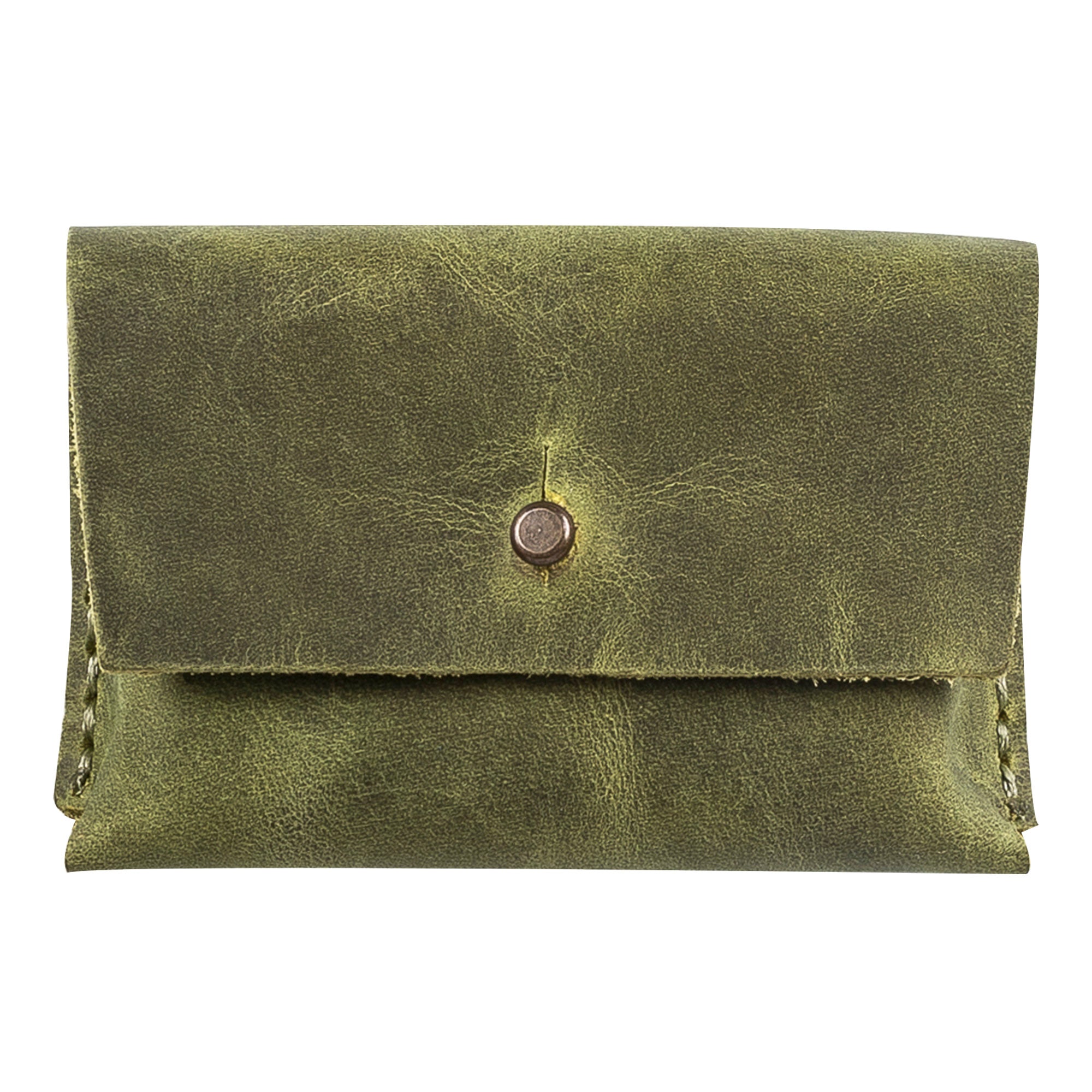 Dione Leather Business Card Holder - GREEN - saracleather