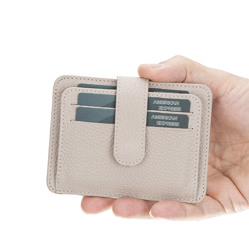 Adelao Leather Men's Bifold Wallet - GRAY - saracleather