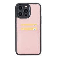 Flex Cover Leather Back Case with Card Holder for iPhone 14 Pro Max (6.7") - PINK