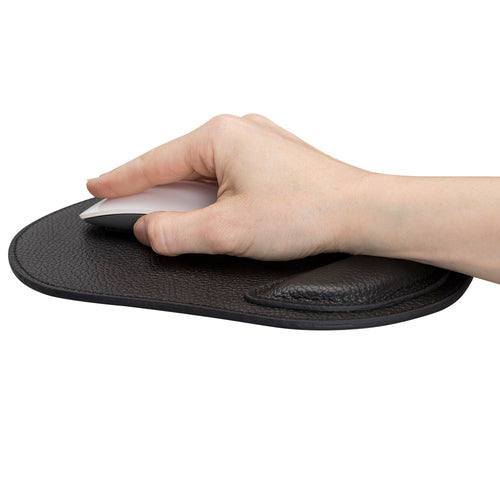 Cushioned Leather Mouse Pad - BLACK - saracleather