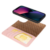Magic Magnetic Detachable Leather Wallet Case with RFID for iPhone 14 Pro (6.1") - PINK