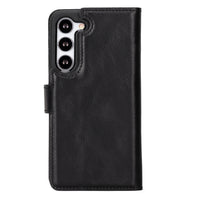 Magic Magnetic Detachable Leather RFID Blocker Wallet Case for Samsung Galaxy S23 (6.1") - BLACK