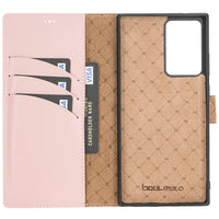 Magic Magnetic Detachable Leather Wallet Case with RFID for Samsung Galaxy Note 20 Ultra 5G (6.9") - PINK - saracleather