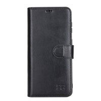 Wallet Folio Leather Case with RFID for Samsung Galaxy S21 Plus 5G (6.7") - BLACK - saracleather