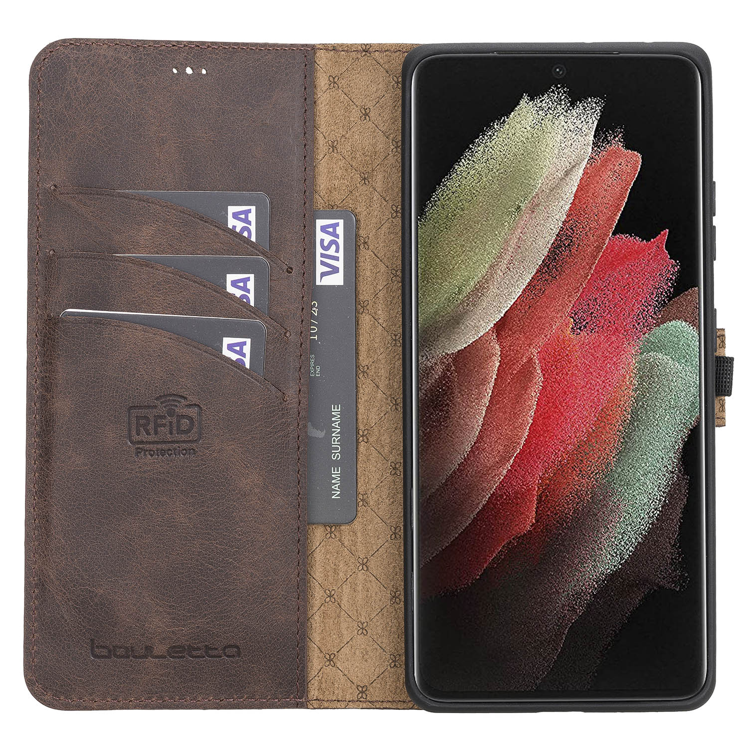 Magic Magnetic Detachable Leather Wallet Case with RFID for Samsung Galaxy S21 Ultra 5G (6.8