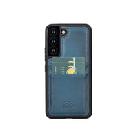 Flex Cover Leather Back Case with Card Holder for Samsung Galaxy S22 (6.1") - BLUE