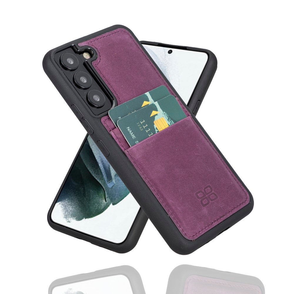 Flex Cover Leather Back Case with Card Holder for Samsung Galaxy