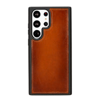 Magic Magnetic Detachable Leather RFID Blocker Wallet Case for Samsung Galaxy S23 Ultra (6.8") - EFFECT BROWN