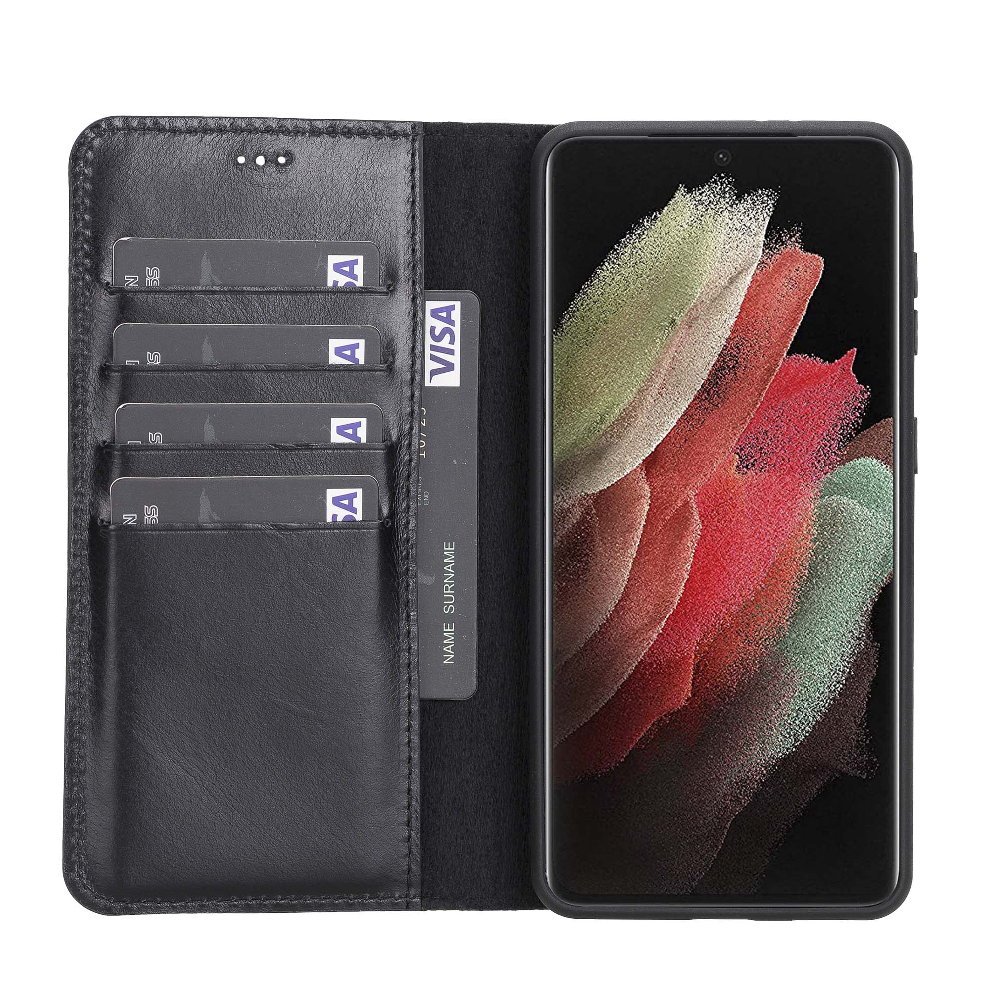 Magic Magnetic Detachable Leather Wallet Case for Samsung Galaxy S21 Plus 5G (6.7