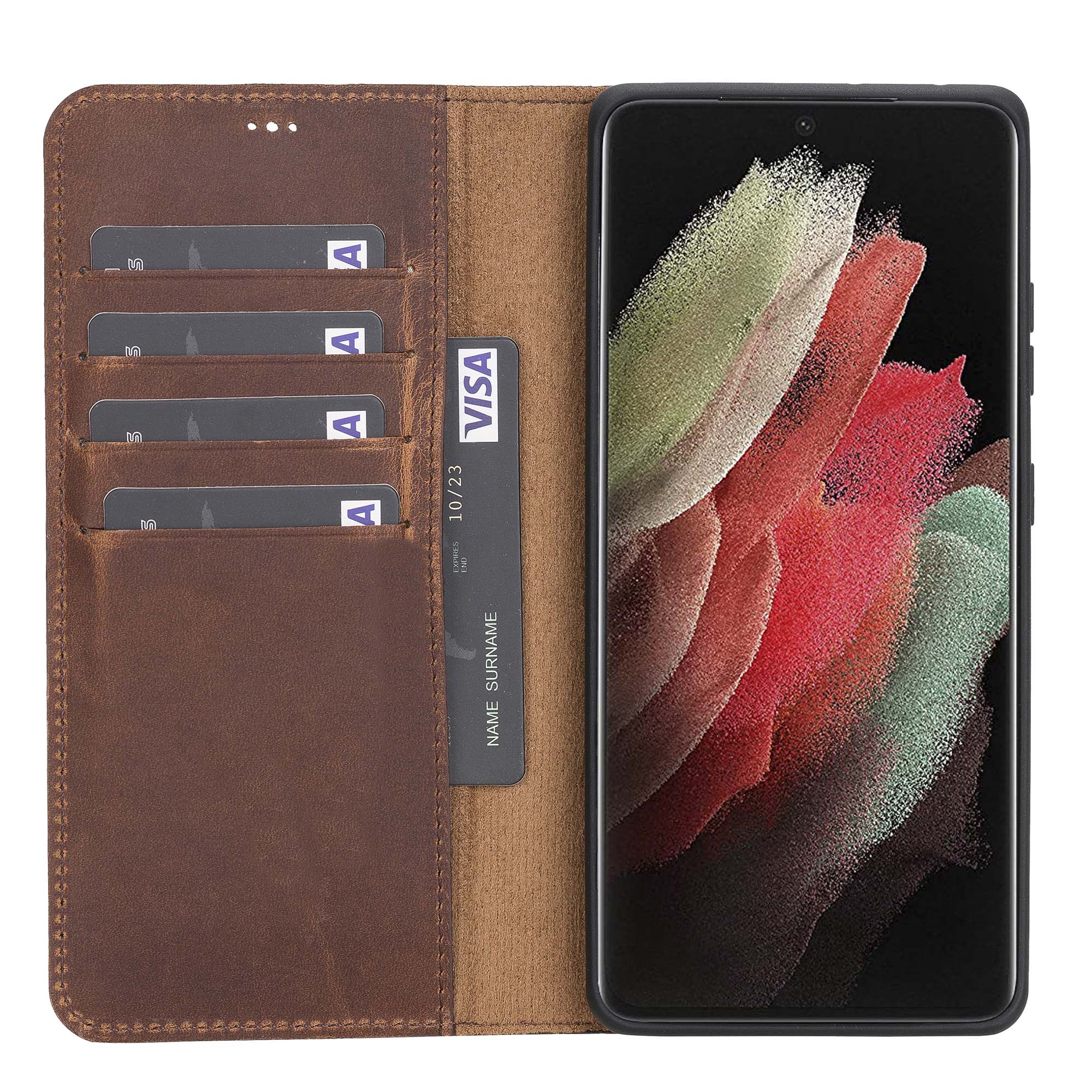 Magic Magnetic Detachable Leather Wallet Case for Samsung Galaxy S21 Ultra 5G (6.8