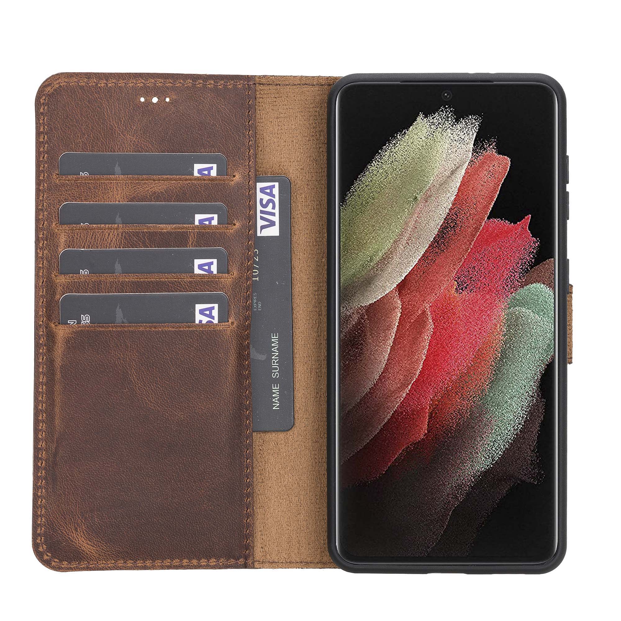 Magic Magnetic Detachable Leather Wallet Case for Samsung Galaxy S21 5G (6.2