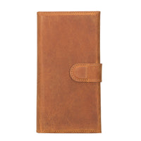SANTA Magnetic Detachable Leather Wallet Case for iPhone 14 Plus (6.7") - TAN