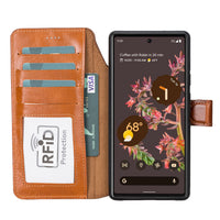 Magic Magnetic Detachable Leather RFID Blocker Wallet Case for Google Pixel 6 (6.4") - EFFECT BROWN