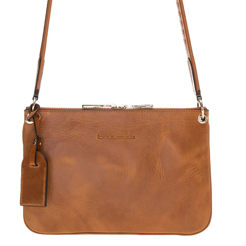 Jane Leather Handbag - TAN - saracleather