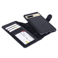 Magic Magnetic Detachable Leather RFID Blocker Wallet Case for Google Pixel 7 (6.3") - BLACK
