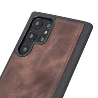 Flex Cover Leather Back Case for Samsung Galaxy S22 Ultra (6.8") - BROWN
