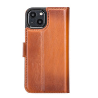 Magic Magnetic Detachable Leather Wallet Case with RFID for iPhone 13 Mini (5.4") - EFFECT BROWN