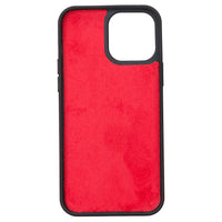 Santa Magnetic Detachable Leather Wallet Case for iPhone 13 Pro (6.1") - RED - saracleather