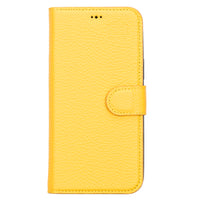 Magic Magnetic Detachable Leather Wallet Case with RFID for iPhone 13 (6.1") - YELLOW