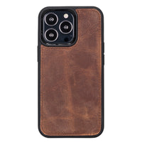 Liluri Magnetic Detachable Leather Wallet Case for iPhone 13 Pro (6.1") - BROWN - saracleather