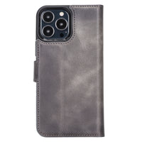 Magic Magnetic Detachable Leather Wallet Case with RFID for iPhone 13 Pro Max (6.7") - GRAY
